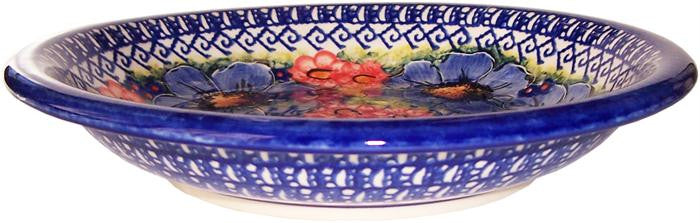 Boleslawiec Polish Pottery UNIKAT Soup or Pasta Plate "Flower Field"