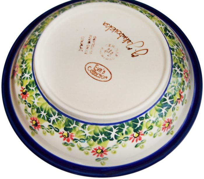 Boleslawiec Polish Pottery UNIKAT Soup or Pasta Plate "Spring"