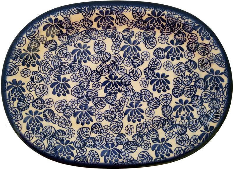 Boleslawiec Polish Pottery UNIKAT Serving Platter "Madeline" from Eva&