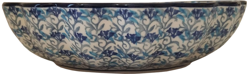 Boleslawiec Polish Pottery Ceramika Artystyczna 1699 9.5" Scalloped Serving Bowl