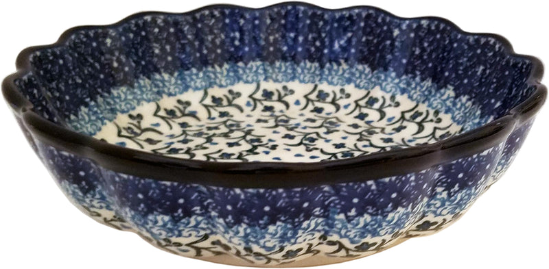 Boleslawiec Polish Pottery Ceramika Artystyczna 1881 8.5" Scalloped Serving Bowl