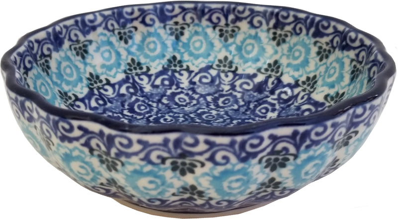 Boleslawiec Polish Pottery UNIKAT Scalloped Bowl CA 1478