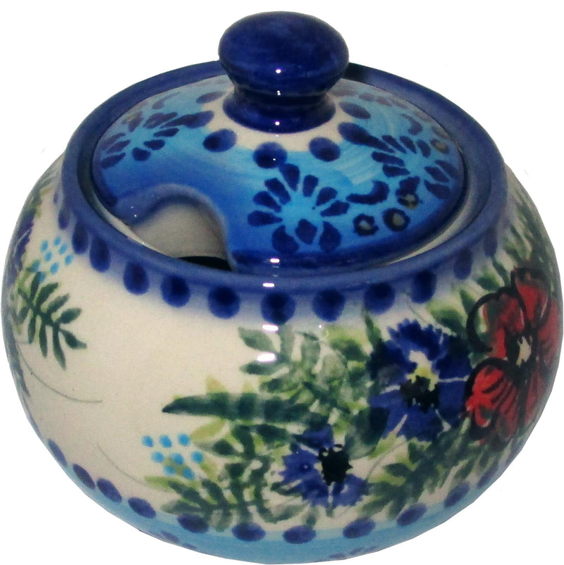 Boleslawiec Polish Pottery UNIKAT Sugar Bowl "Veronica"