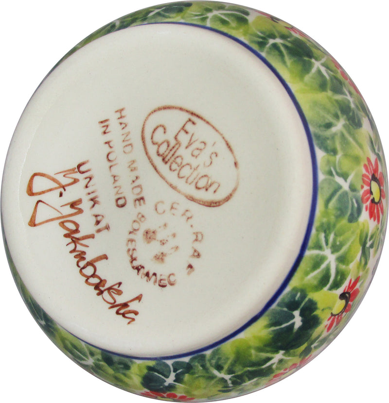 Boleslawiec Polish Pottery UNIKAT Sugar Bowl "Spring"