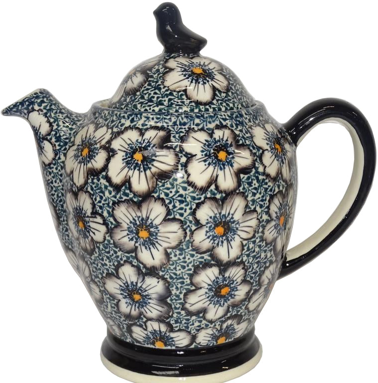 Boleslawiec Stoneware Polish Pottery UNIKAT Teapot Coffee Pot ZB 349AR