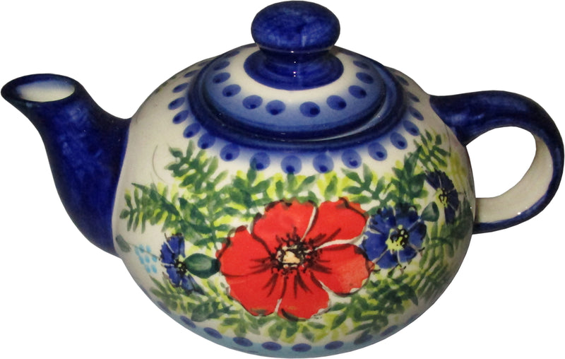 Boleslawiec Polish Pottery UNIKAT Small 16 oz Teapot Coffee Pot "Veronica"