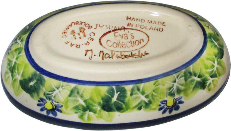 Boleslawiec Polish Pottery UNIKAT XSmall Oval Baking Dish "Serenity"