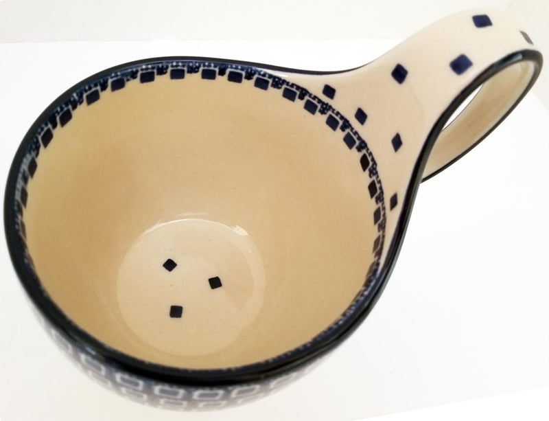 Boleslawiec Polish Pottery Bowl with Loop Handle Ceramika Artystyczna 2626
