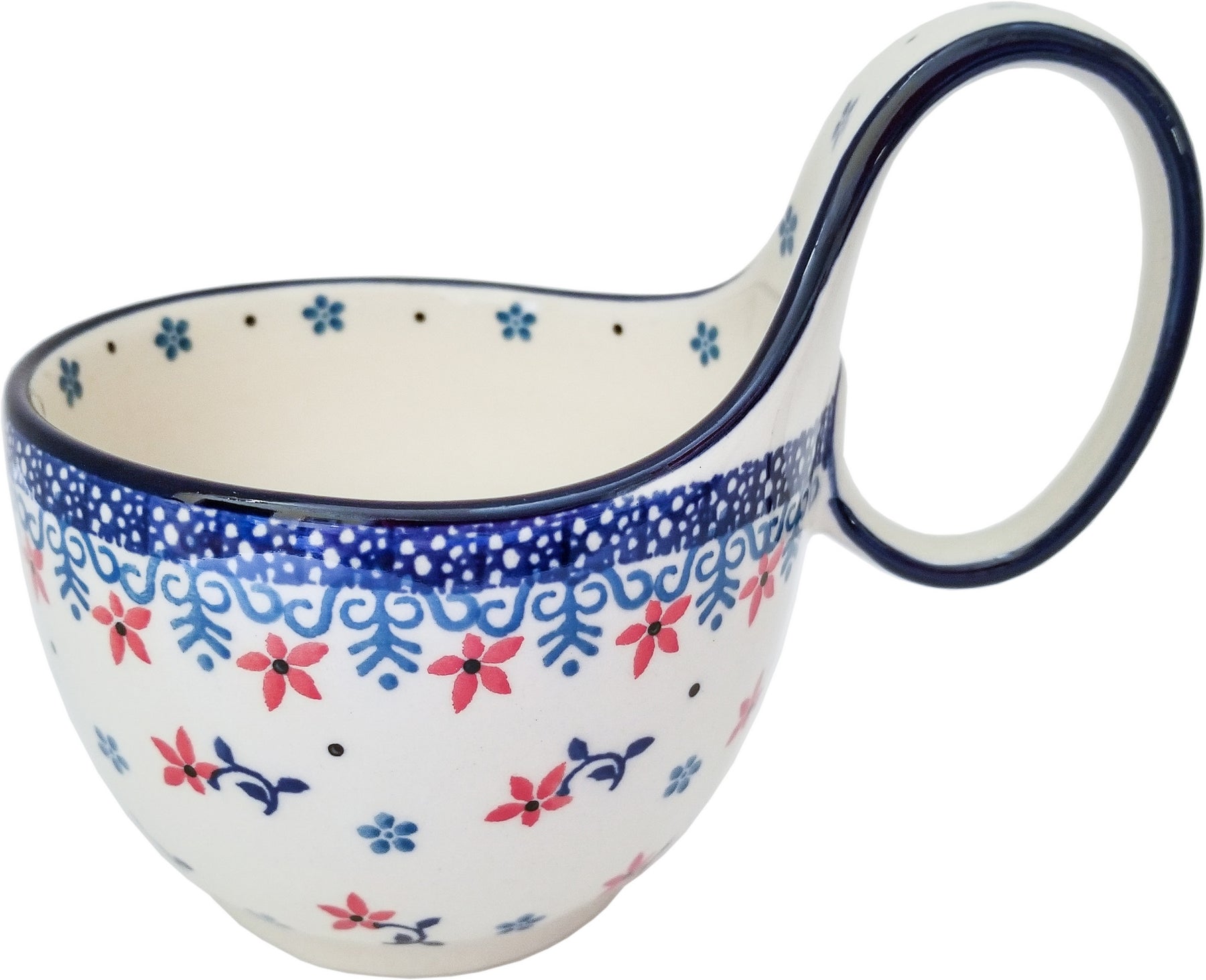Loop Handle Pottery Boleslawiec Polish Pottery Bowl with Loop Handle CA 2634 – Home of ...
