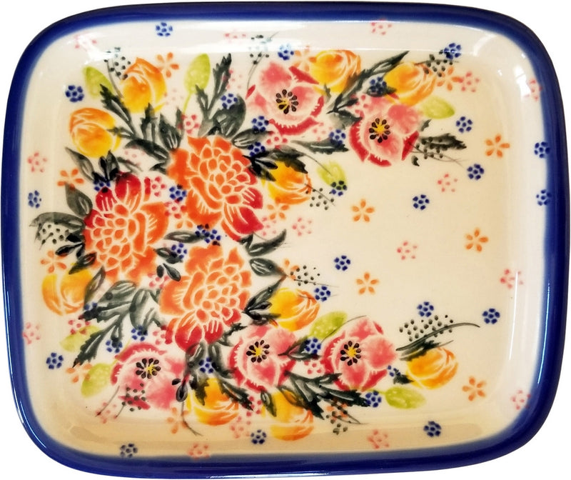Boleslawiec Polish Pottery UNIKAT Small Plate "Garden Romance""